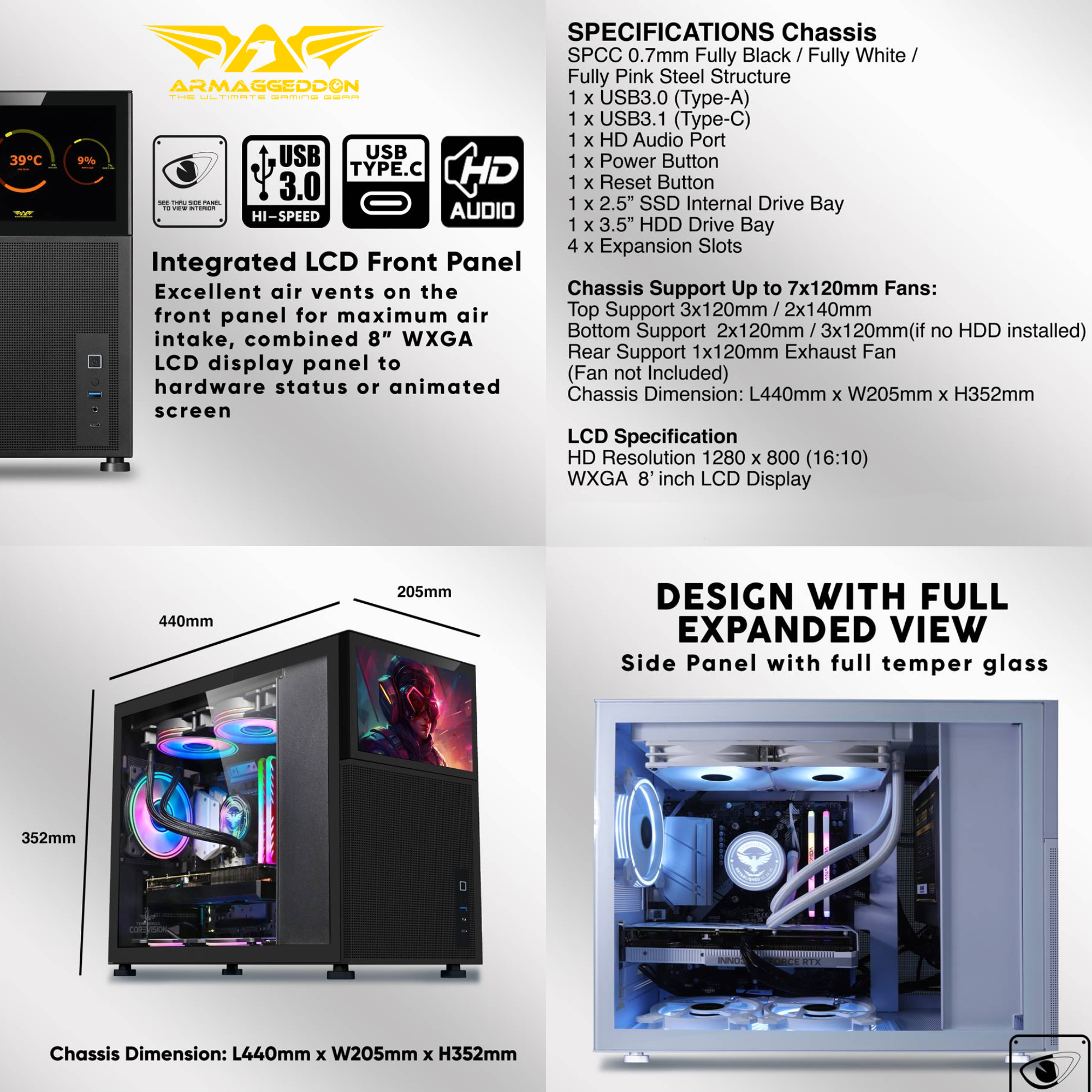 Havi Tech HT-EY Custom Gaming PC | Intel Core i9-14900HX | RTX 5070 | 32GB DDR5 | 3TB NVMe SSD